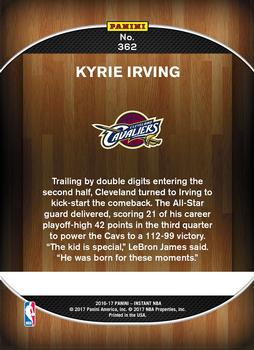 2016-17 Panini Instant NBA #362 Kyrie Irving Back