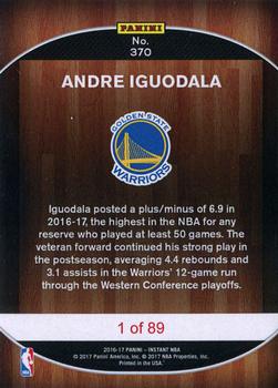 2016-17 Panini Instant NBA #370 Andre Iguodala Back