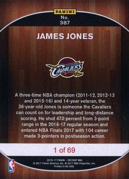 2016-17 Panini Instant NBA #387 James Jones Back