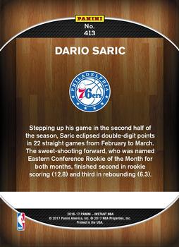2016-17 Panini Instant NBA #413 Dario Saric Back