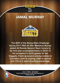 2016-17 Panini Instant NBA #417 Jamal Murray Back