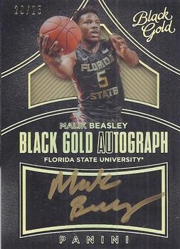 2016-17 Panini Black Gold Collegiate - Black Gold Autographs SN25 #175 Malik Beasley Front