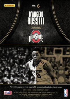 2016-17 Panini Black Gold Collegiate - Massive Materials SN49 #6 D'Angelo Russell Back