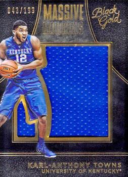 2016-17 Panini Black Gold Collegiate - Massive Materials SN199 #16 Karl-Anthony Towns Front