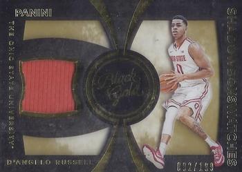 2016-17 Panini Black Gold Collegiate - Shadowbox Swatches SN199 #5 D'Angelo Russell Front
