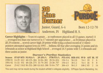 1992-93 Purdue Boilermakers #NNO Linc Darner Back