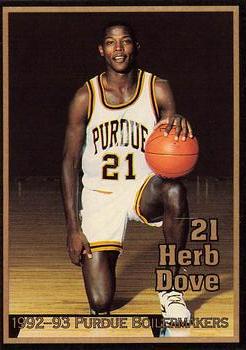 1992-93 Purdue Boilermakers #NNO Herb Dove Front