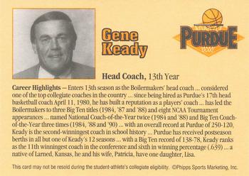 1992-93 Purdue Boilermakers #NNO Gene Keady Back