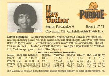 1992-93 Purdue Boilermakers Women #NNO Kay Tucker Back