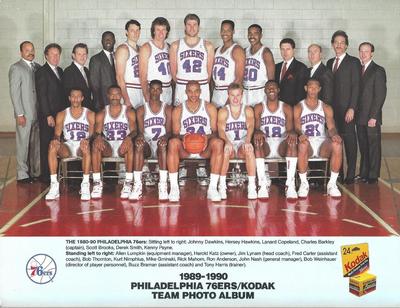 1989-90 Kodak Philadelphia 76ers #NNO Philadelphia 76ers Team Front