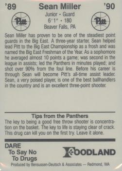1989-90 Pittsburgh Panthers #NNO Sean Miller Back