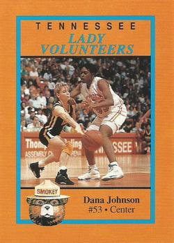 1992-93 Tennessee Lady Volunteers Smokey #8 Dana Johnson Front