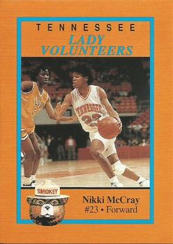 1992-93 Tennessee Lady Volunteers Smokey #10 Nikki McCray Front