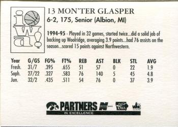 1995-96 Iowa Hawkeyes #NNO Mon'ter Glasper Back
