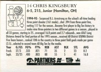 1995-96 Iowa Hawkeyes #NNO Chris Kingsbury Back