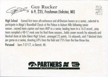 1996-97 Iowa Hawkeyes #NNO Guy Rucker Back