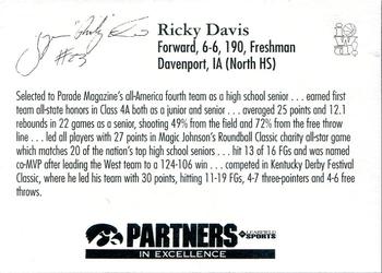 1997-98 Iowa Hawkeyes #3 Ricky Davis Back
