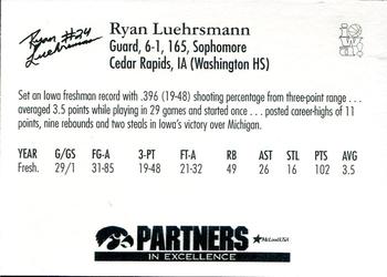 1997-98 Iowa Hawkeyes #7 Ryan Luehrsmann Back