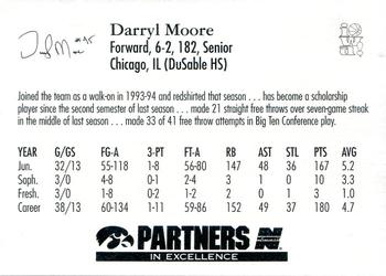 1997-98 Iowa Hawkeyes #9 Darryl Moore Back