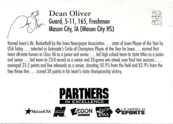 1997-98 Iowa Hawkeyes #10 Dean Oliver Back