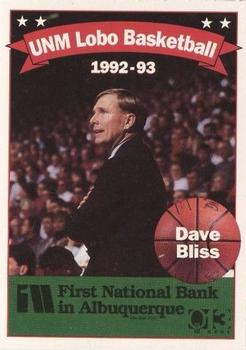 1992-93 New Mexico Lobos #1 Dave Bliss Front