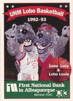 1992-93 New Mexico Lobos #9 Lobo Lucy / Lobo Louie Front