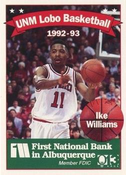 1992-93 New Mexico Lobos #15 Ike Williams Front