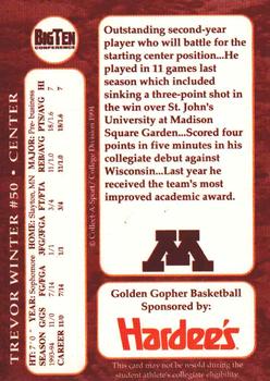1994-95 Minnesota Golden Gophers #13 Trevor Winter Back
