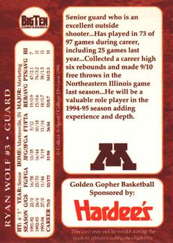 1994-95 Minnesota Golden Gophers #14 Ryan Wolf Back