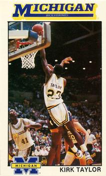 1989-90 Michigan Wolverines #3 Kirk Taylor Front