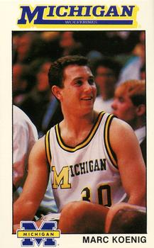 1989-90 Michigan Wolverines #14 Marc Koenig Front