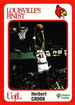 1988-89 Louisville Cardinals Collegiate Collection #7 Herbert Crook Front