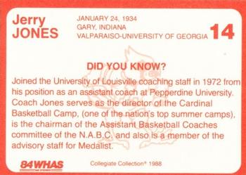 1988-89 Louisville Cardinals Collegiate Collection #14 Jerry Jones Back