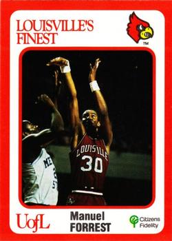 1988-89 Louisville Cardinals Collegiate Collection #18 Manuel Forrest Front