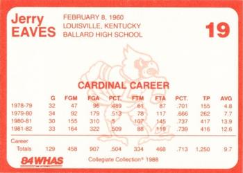 1988-89 Louisville Cardinals Collegiate Collection #19 Jerry Eaves Back