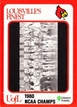 1988-89 Louisville Cardinals Collegiate Collection #20 1980 NCAA Champs Front