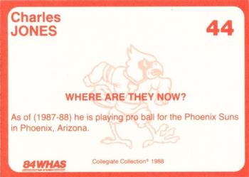 1988-89 Louisville Cardinals Collegiate Collection #44 Charles Jones Back