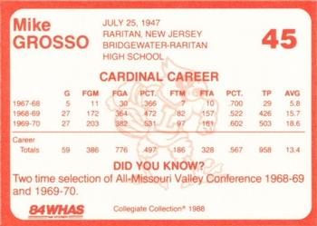 1988-89 Louisville Cardinals Collegiate Collection #45 Mike Grosso Back