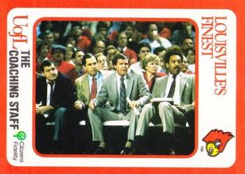 1988-89 Louisville Cardinals Collegiate Collection #98 Coaching Staff Front