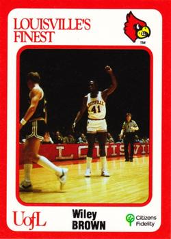 1988-89 Louisville Cardinals Collegiate Collection #120 Wiley Brown Front