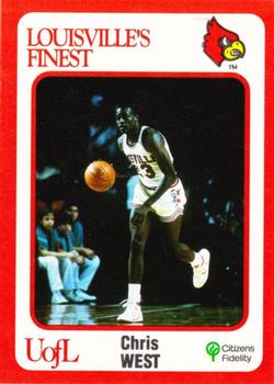 1988-89 Louisville Cardinals Collegiate Collection #139 Chris West Front