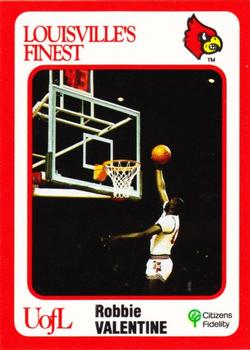 1988-89 Louisville Cardinals Collegiate Collection #158 Robbie Valentine Front