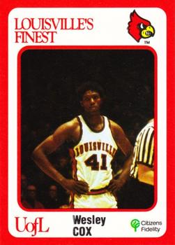 1988-89 Louisville Cardinals Collegiate Collection #171 Wesley Cox Front