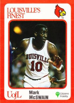 1988-89 Louisville Cardinals Collegiate Collection #180 Mark McSwain Front