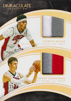2016-17 Panini Immaculate Collection Collegiate - Collegiate Combos Materials Prime #21 Patrick McCaw / Stephen Zimmerman Front