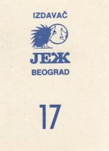 1989 KOS/JEZ Yugoslavian Stickers #17 Zoran Slavnic Back