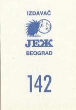 1989 KOS/JEZ Yugoslavian Stickers #142 Indiana Pacers Logo Back
