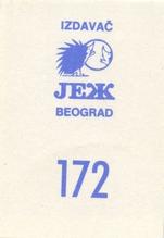 1989 KOS/JEZ Yugoslavian Stickers #172 Clyde Drexler Back