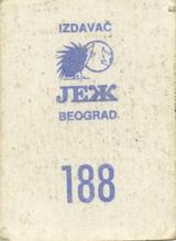 1989 KOS/JEZ Yugoslavian Stickers #188 Magic Johnson Back