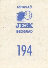 1989 KOS/JEZ Yugoslavian Stickers #194 Clyde Drexler Back